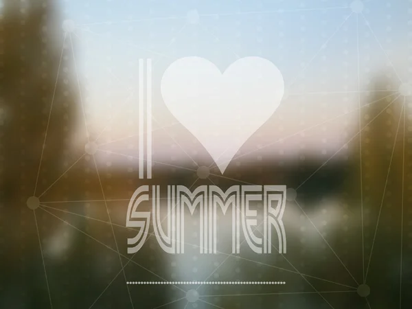 夏が大好きです。実際の写真に基づくベクトル イラスト — ストックベクタ