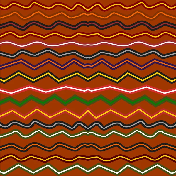 壊れた波と抽象的なシームレス パターン — ストックベクタ