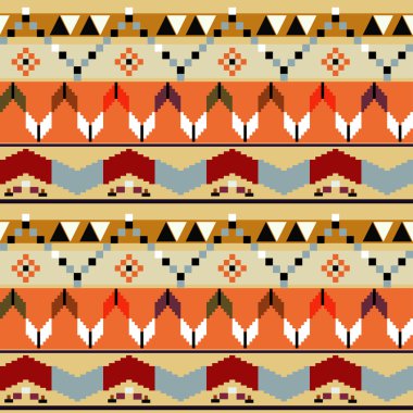 Meksikalı çizim ile Dikişsiz soyut desen