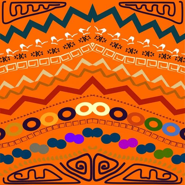 Patrón sin costura abstracto en el estilo tribal. Vector illustrati — Vector de stock