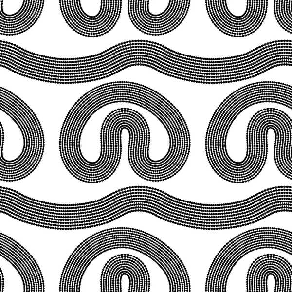 Textura punteada rayas negras. Patrón sin costuras. Ilustración vectorial — Vector de stock