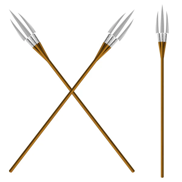 Crossed fantastic forks — Stock Vector