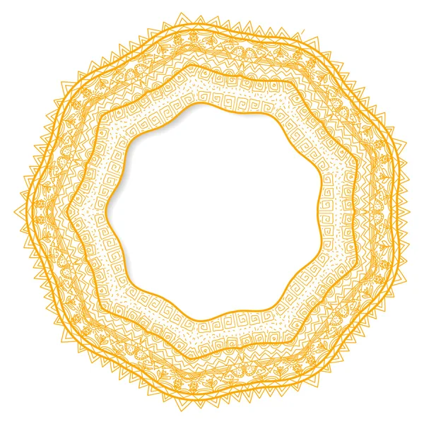 Roseta decorativa geométrica al estilo mexicano. Ilustración vectorial — Archivo Imágenes Vectoriales