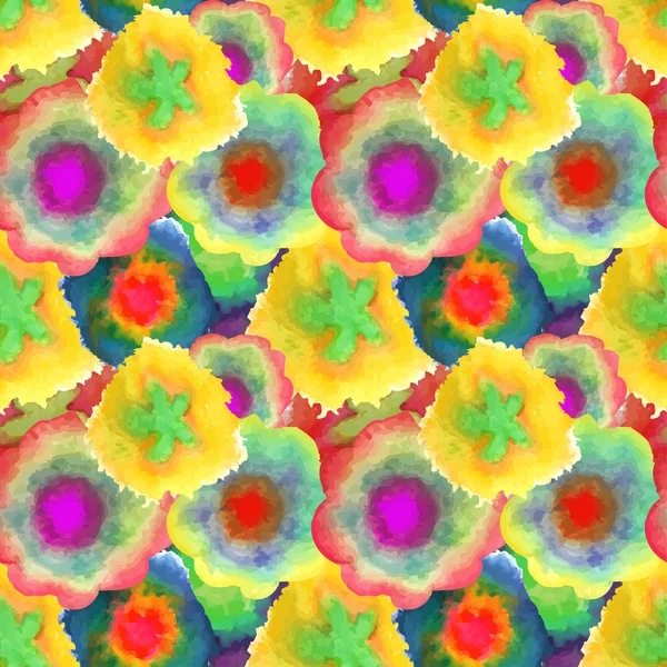 Aquarel naadloze textuur. prachtig patroon van de bloemblaadjes. ve — Stockvector