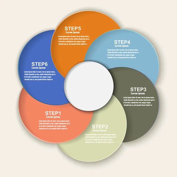 Farbige Banner als Element der Kreise für Infografiken. — Stockvektor