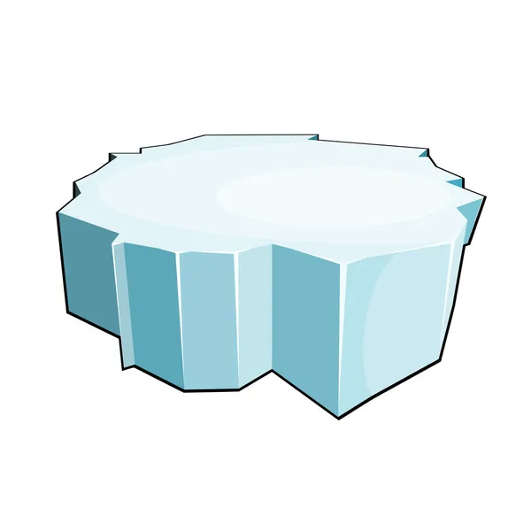 Un témpano de hielo. Aislar sobre fondo blanco. Vector illustrati — Vector de stock