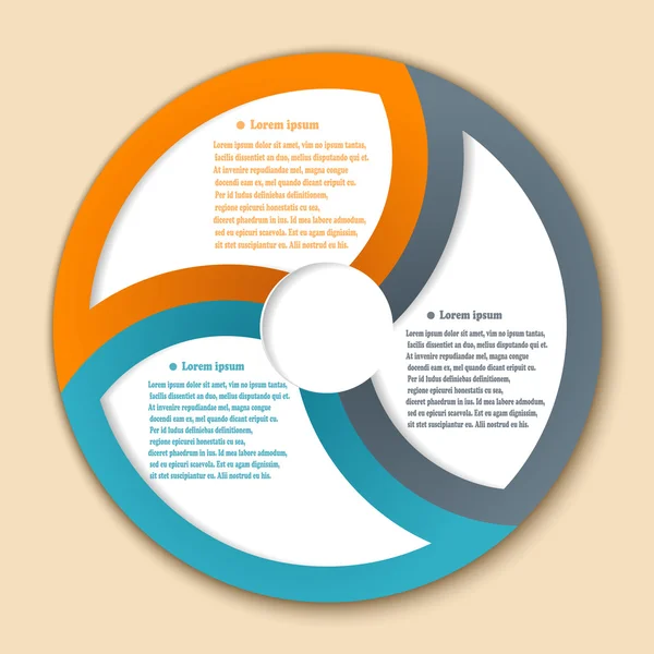 Bannières de couleur comme un élément des cercles pour l'infographie. T — Image vectorielle