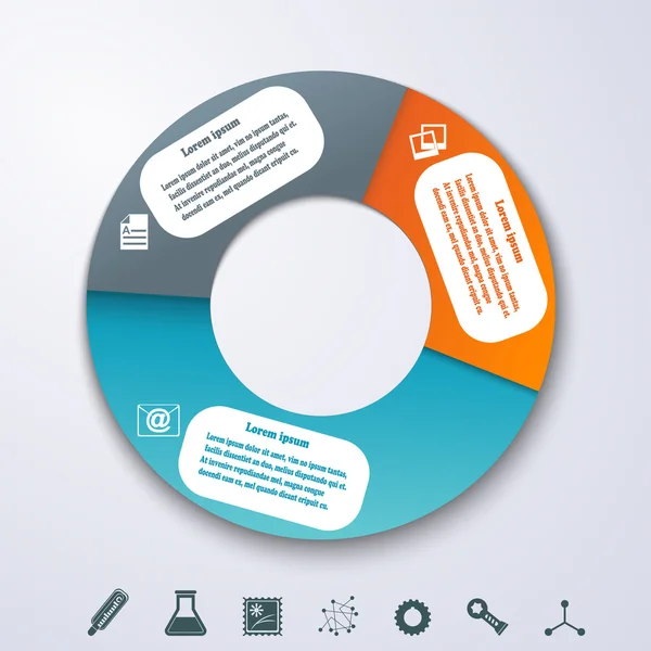 Fullcolor banners als een een element van de cirkels voor infographic — Stockvector
