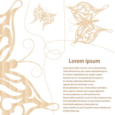 soyut karton butterflys