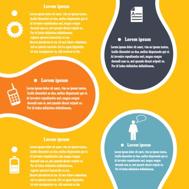 Infographic geometrik eleme ile parlak bir arka plan ayarlamak