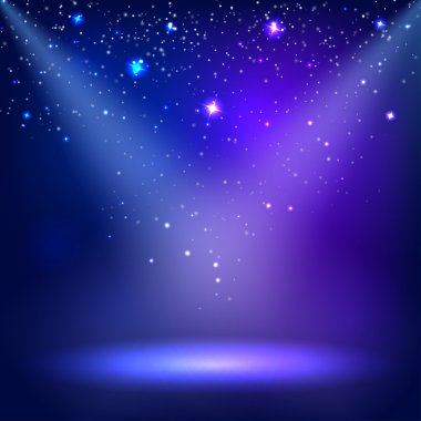 Spot arka plan ile bir manzara mavi. vektör çizimler