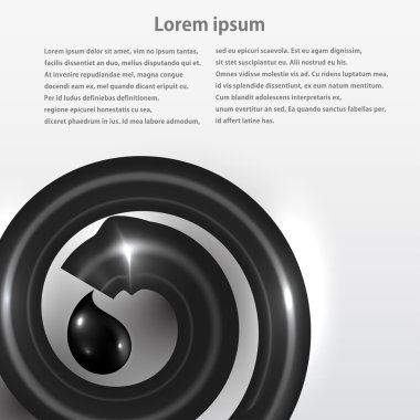 arka plan ile bir boru ve bir damla yağı. vektör çizim