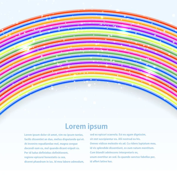 Luminoso sfondo astratto con arcobaleno. Illustrazione vettoriale — Vettoriale Stock