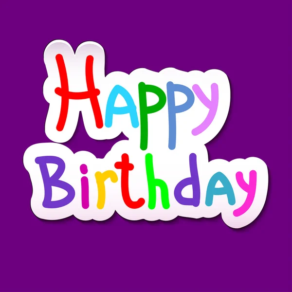 Festive texture happy birthday on a purple background. Vector il — Stock Vector