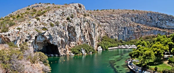 Termalnego jeziora Vouliagmeni, athen, Grecja — Zdjęcie stockowe