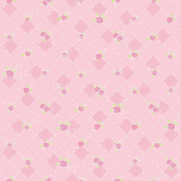 Lindo fondo sin costuras con flores — Vector de stock