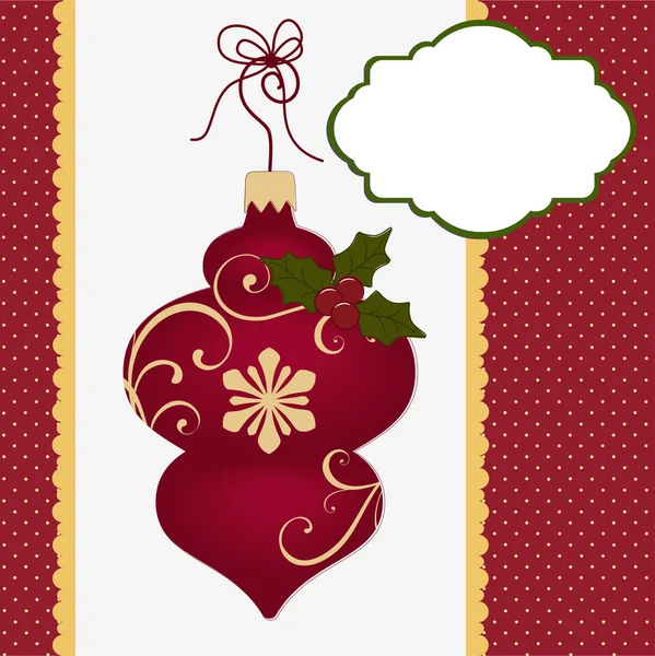 かわいいクリスマス ポストカード ・ テンプレート — ストックベクタ