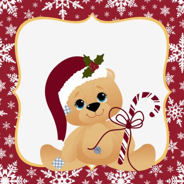 sevimli Noel Kartpostalı şablonu
