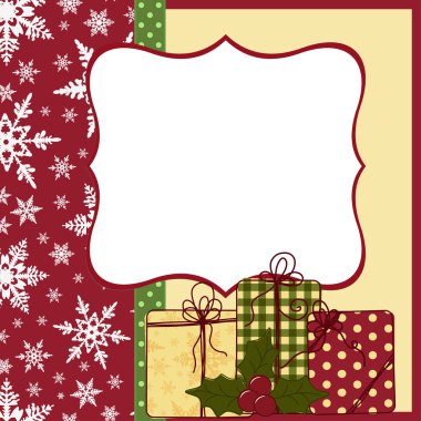 sevimli Noel Kartpostalı şablonu