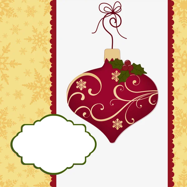 かわいいクリスマス ポストカード ・ テンプレート — ストックベクタ
