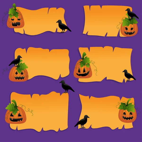 Designelemente für Halloween-Sammelalbum — Stockvektor