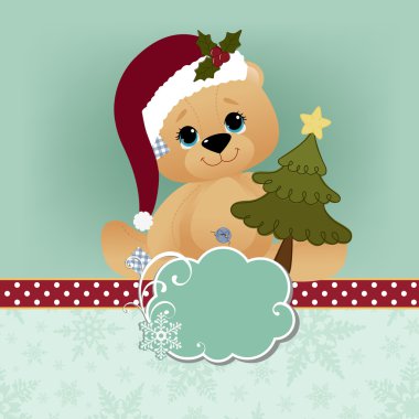 sevimli Noel Yılbaşı Kartpostalı şablonu