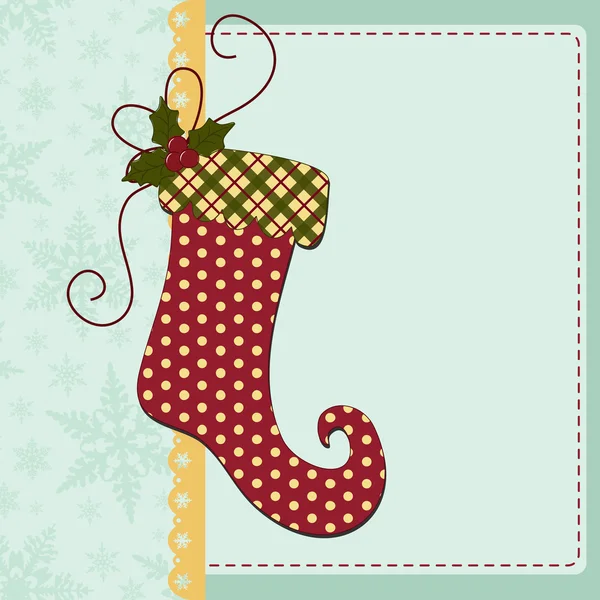 Roztomilý vánoční novoroční pohlednice šablona — Stockový vektor