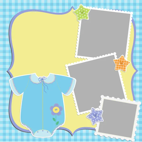 Modèle mignon pour la carte de bébé — Image vectorielle