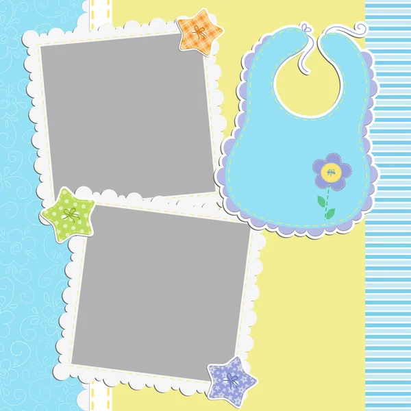 Cute template for baby's card Stock Vector