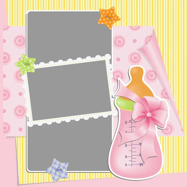 Cute template for baby's card Royalty Free Stock Illustrations