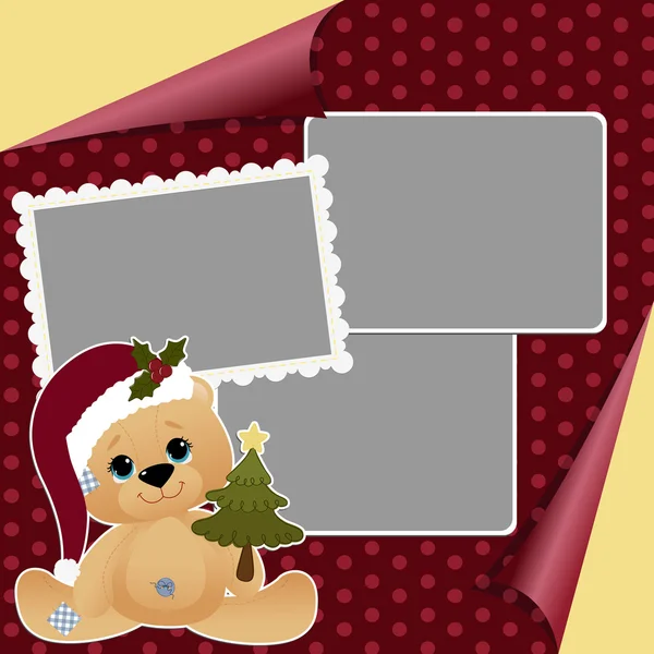 可爱圣诞框架模板 — 图库矢量图片