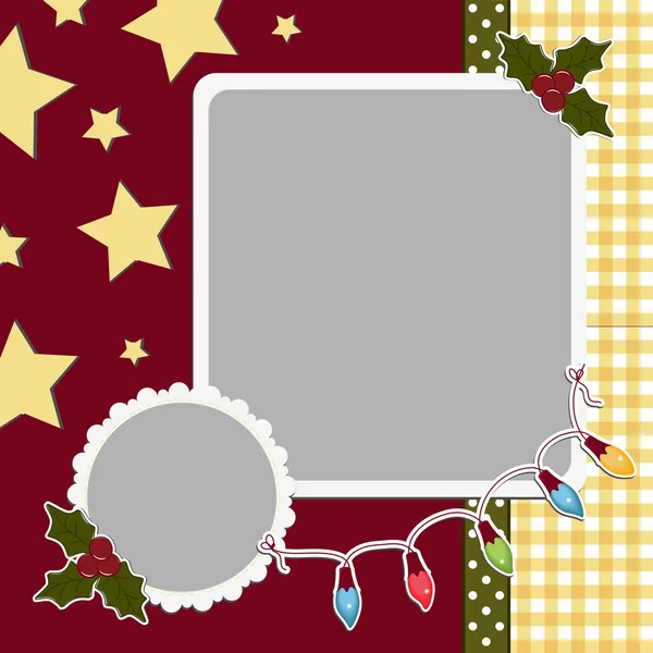 可爱圣诞框架模板 — 图库矢量图片