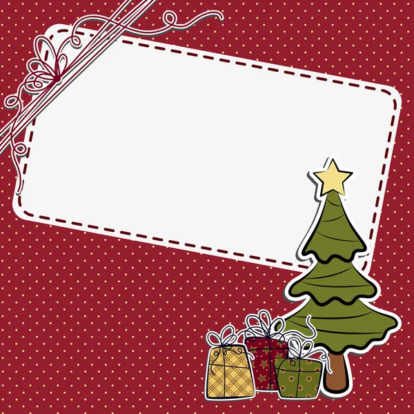 Cute christmas postcard template Vector Graphics