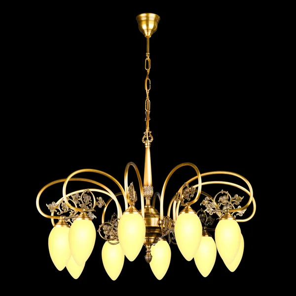 Vintage chandelier isolated on black — Stock Photo, Image