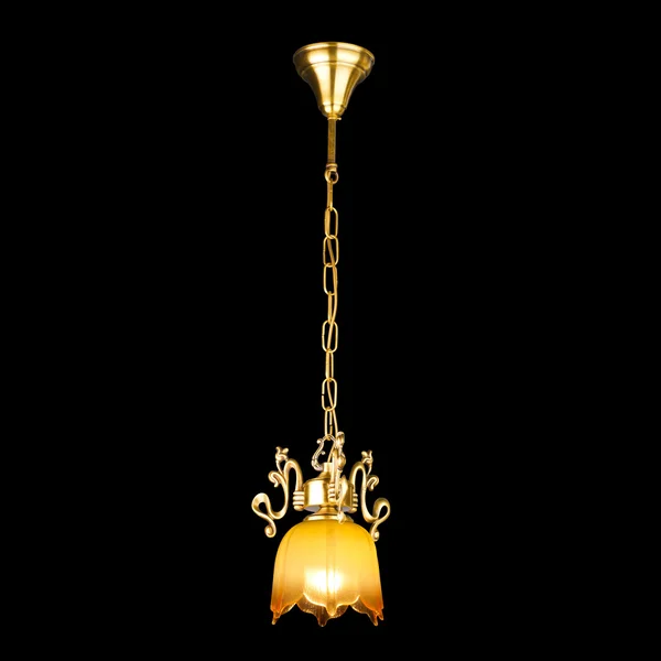 Vintage chandelier isolated on black — Stock Photo, Image