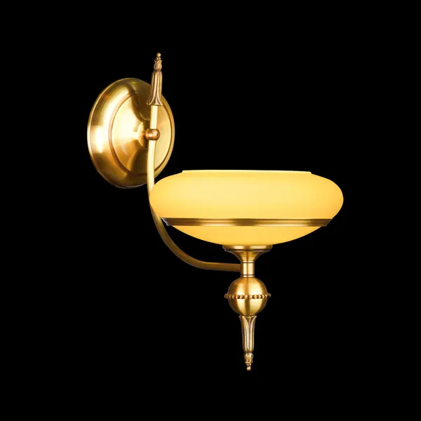 Vintage wall lamp isolated on black — Stock Photo, Image