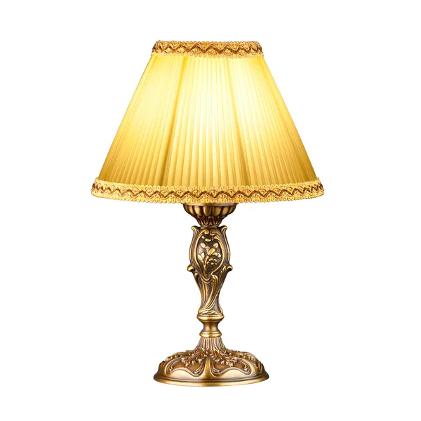 Vintage table lamp isolated on white — Stok fotoğraf