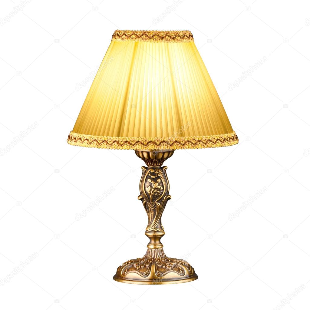 Vintage table lamp isolated on white — Stock Photo © smaglov #13128795