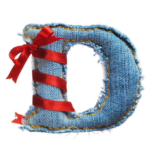 Une lettre de l'alphabet de jeans — Photo