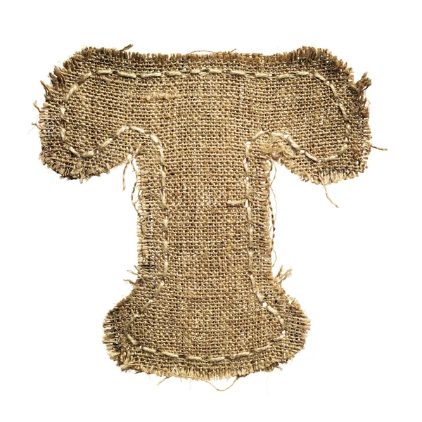 Letter clipped from linen fabric — Stock Photo, Image