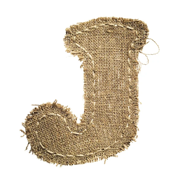 Letter clipped from linen fabric — Stock Photo, Image