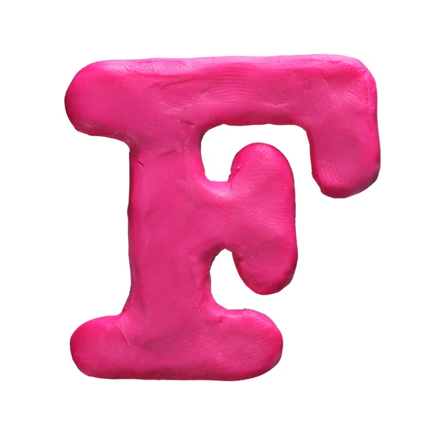 Plasticine letter isolated on a white background — Stock Photo, Image