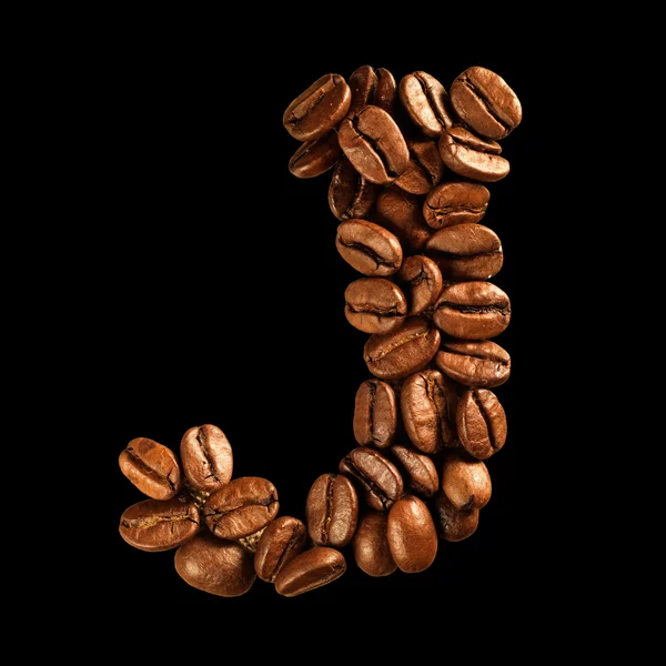 Coffee alphabet letter — Stock Photo, Image