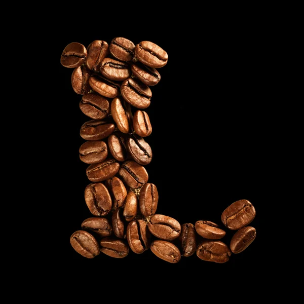 Koffie alfabet brief — Stockfoto