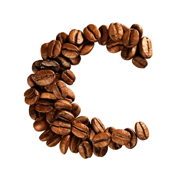 Coffee alphabet letter — Stock Photo, Image