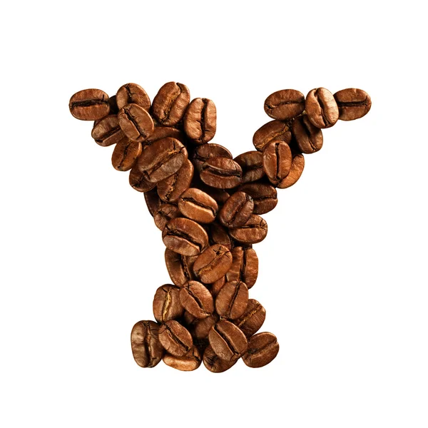 Coffee alphabet letter — Stock Photo, Image