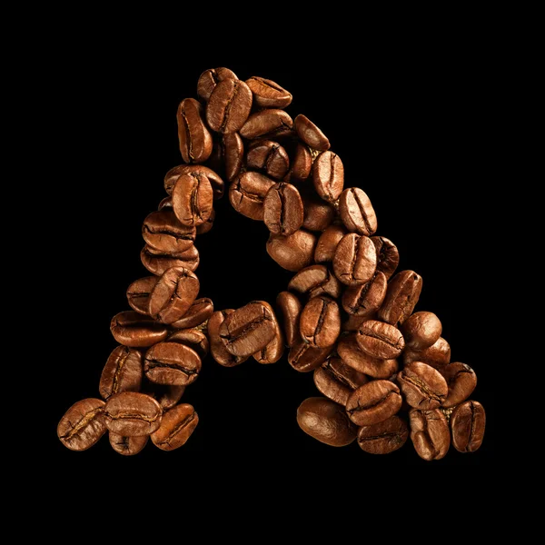 Koffie alfabet brief — Stockfoto