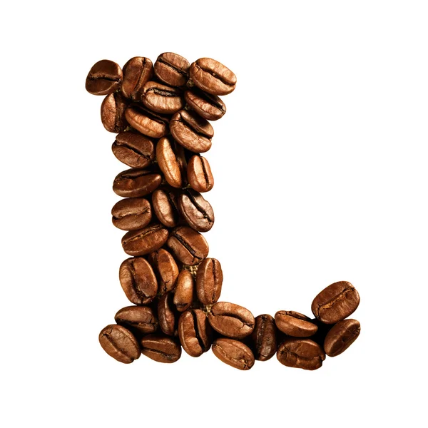 Kaffe alfabetet letter — Stockfoto
