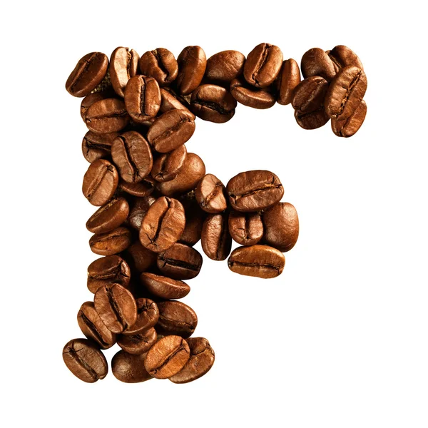 Koffie alfabet brief — Stockfoto