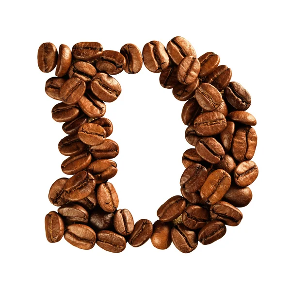 Kawa litera alfabetu — Zdjęcie stockowe